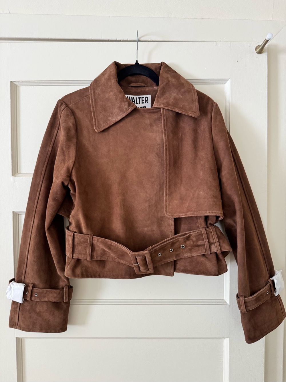 Walter Baker Rexa Suede Short Trench Jacket Chestnut NWT Size L
